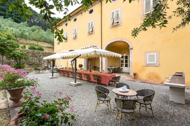 Event space at Tuscan 4-Villa Collection with Poolside Gardens & Historic Charm – Near Lucca, Italy