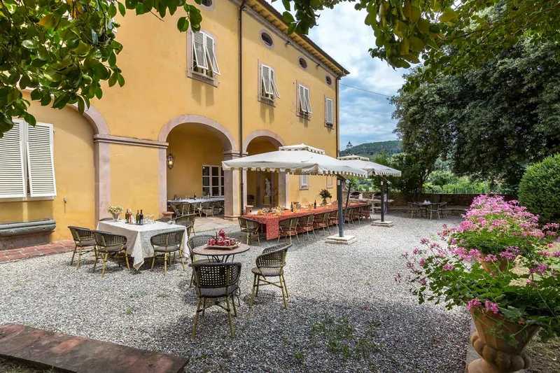 Event space at Tuscan 4-Villa Collection with Poolside Gardens & Historic Charm – Near Lucca, Italy