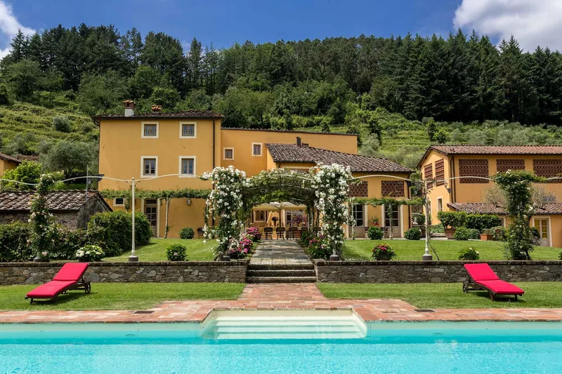 Event space at Tuscan 4-Villa Collection with Poolside Gardens & Historic Charm – Near Lucca, Italy