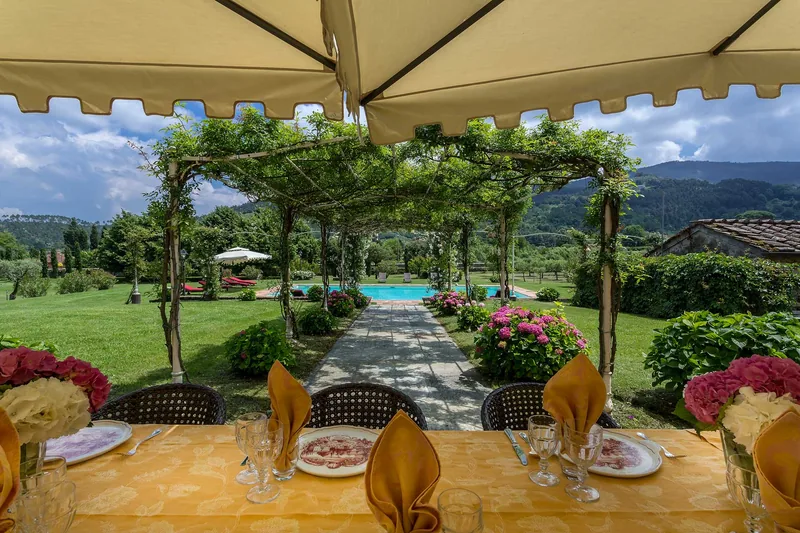 Event space at Tuscan 4-Villa Collection with Poolside Gardens & Historic Charm – Near Lucca, Italy