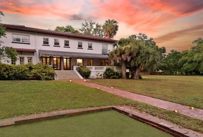 Event space at 4,800 sqft Orlando Lakefront Estate | Pool, Speakeasy